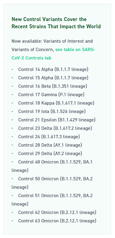New Control Variants