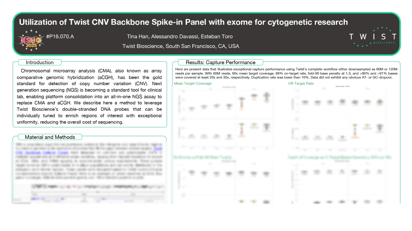Twist CNV Backbone Spike-in Panel with exome for cytogenetic research
